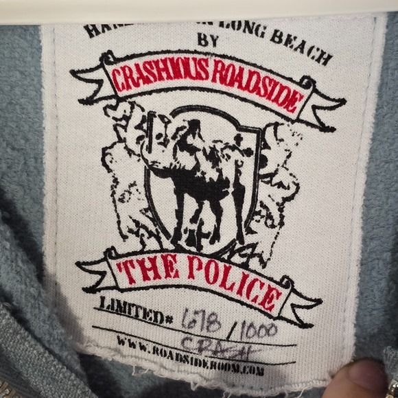 The Police Hoodie Women Large 2007 Tour Zip Up Blue Graphic USA Limited 678/1000 - Picture 4 of 10